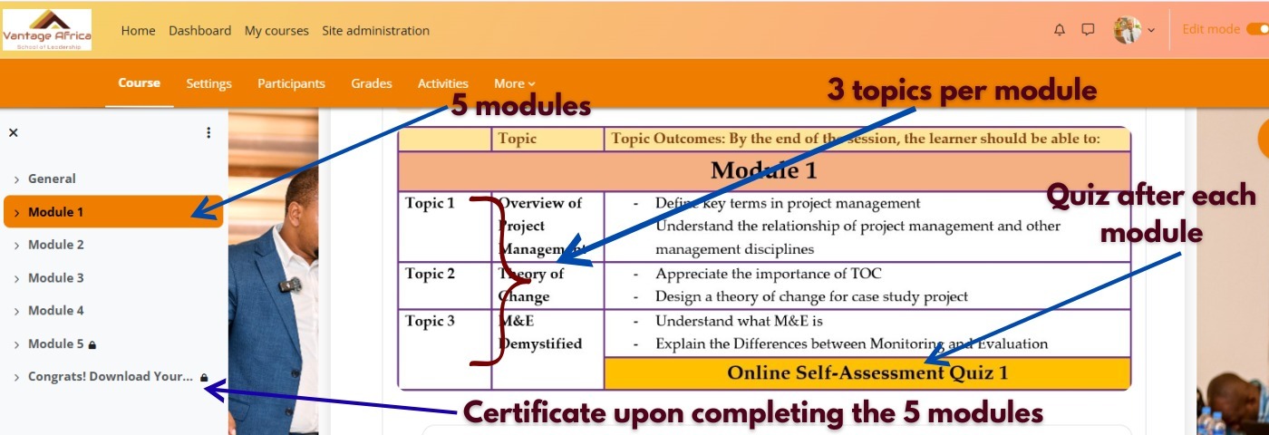 E-Learning Platform Interface